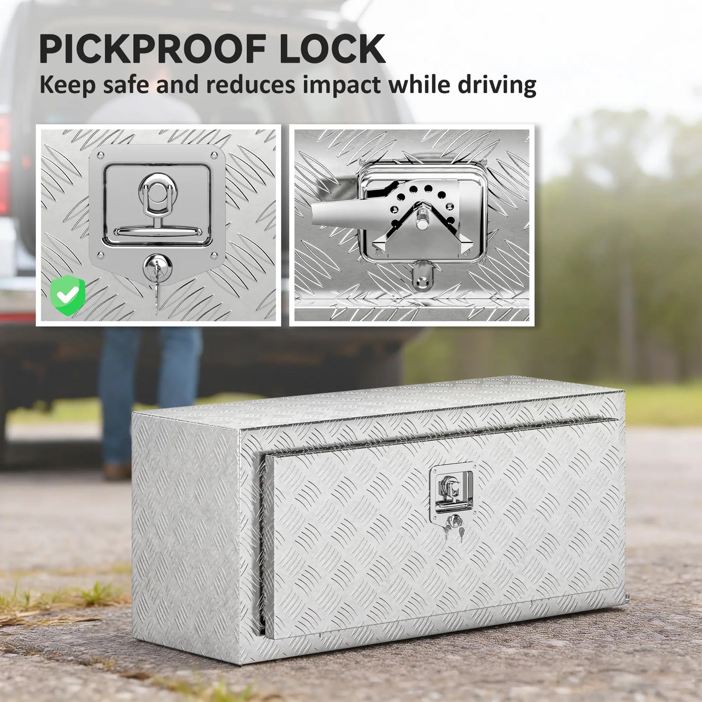 Heavy Duty Aluminum Tool Box, 36 Inch, Waterproof Storage Chest Tool Organizers at Gallery Canada