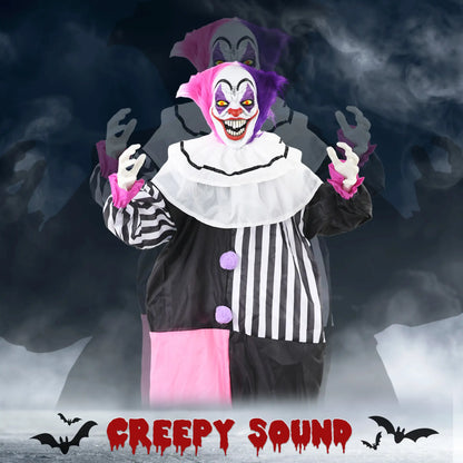 5.7Ft Animated Halloween Clown, Sound Activated, Light Up Eyes Halloween Decorations at Gallery Canada