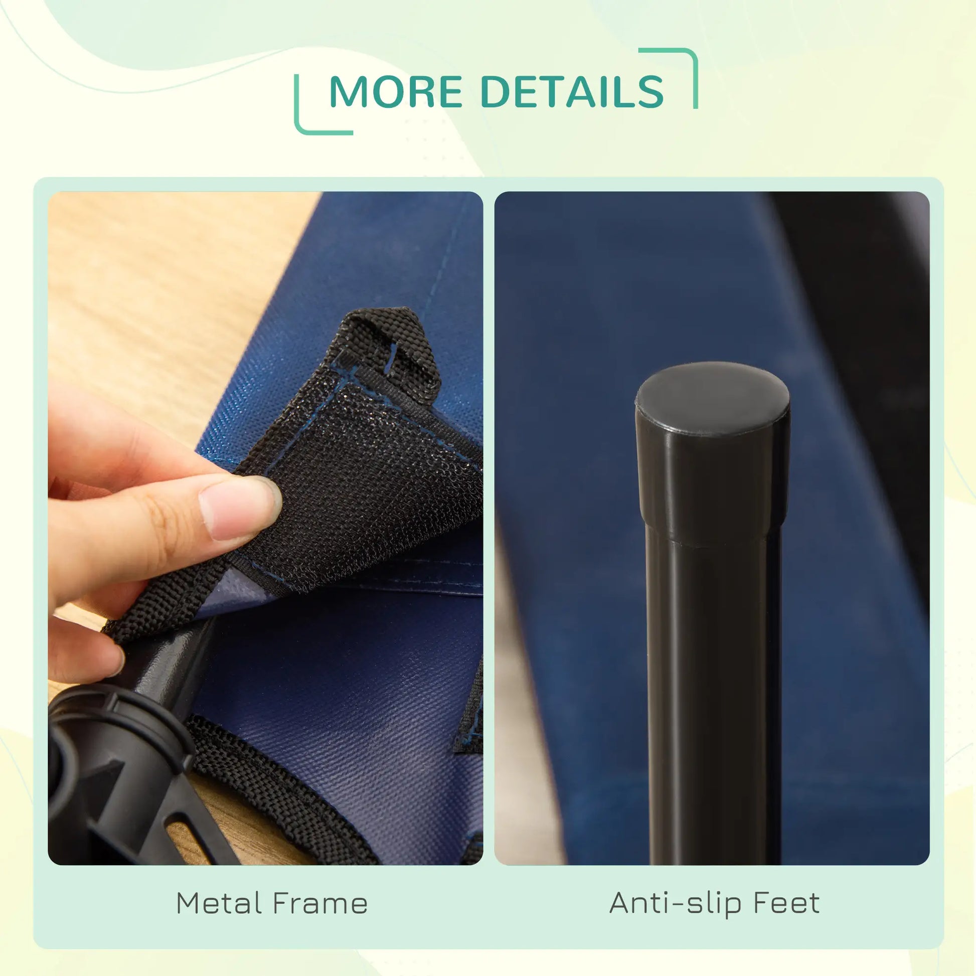 Elevated Dog Bed, Raised Cot, M Size, 30" x 24" x 7", Blue Elevated Dog Beds at Gallery Canada