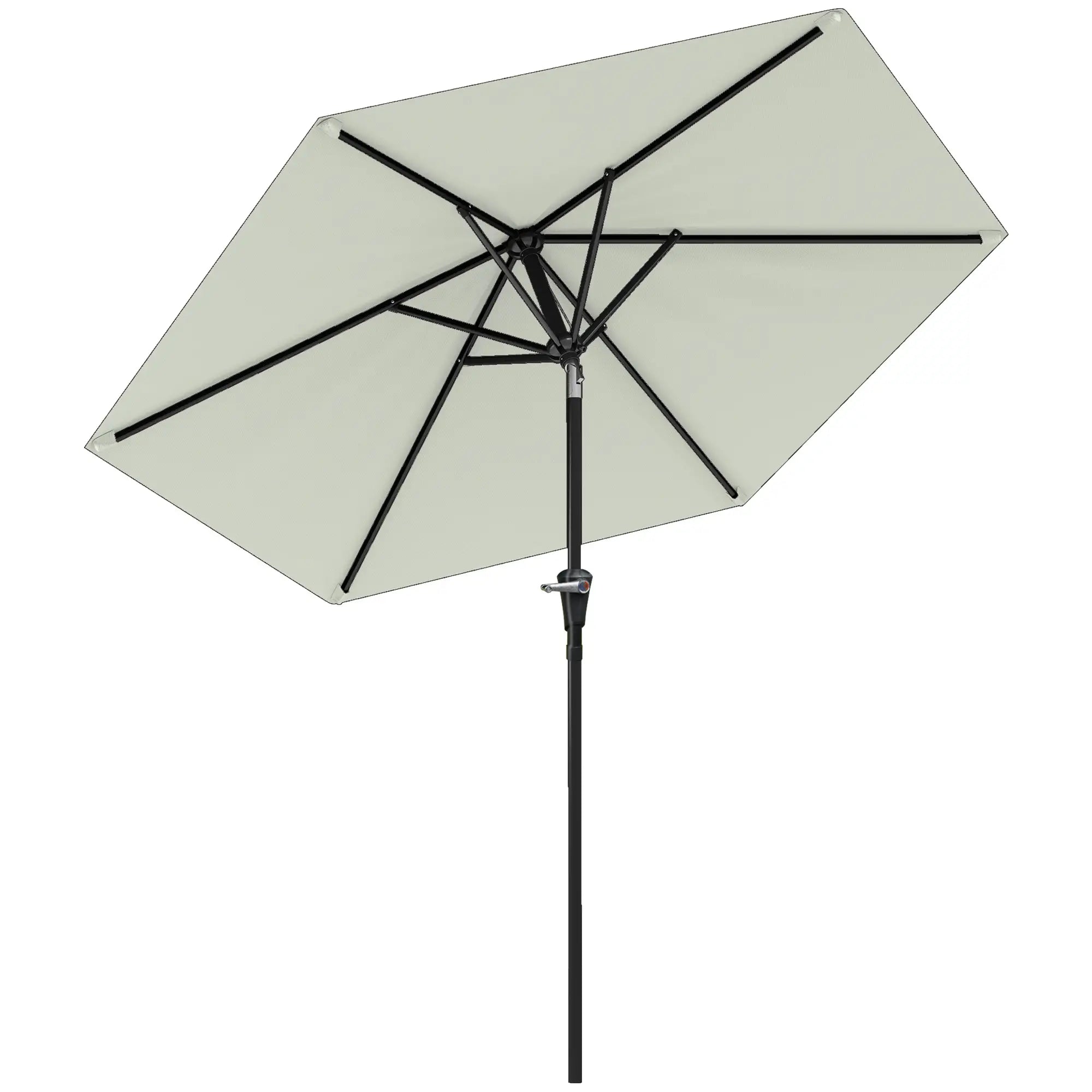 Patio Sun Umbrella, 6 Ribs, Cream White Patio Umbrellas at Gallery Canada