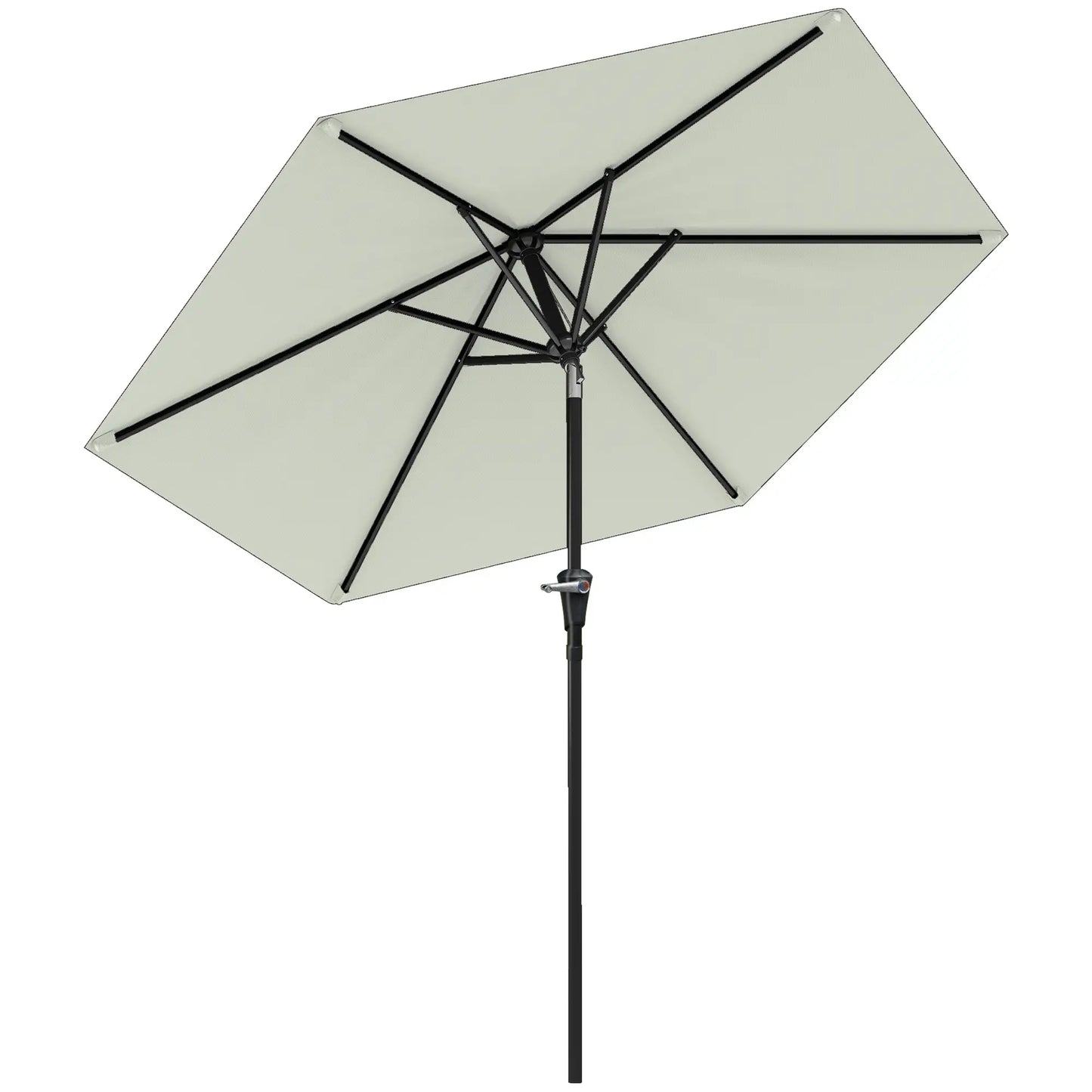 Patio Sun Umbrella, 6 Ribs, Cream White Patio Umbrellas at Gallery Canada