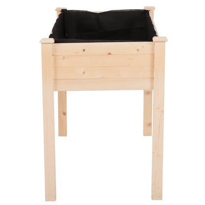 48" x 22" x 30" Wooden Raised Garden Bed, Elevated Planter Box, Natural Wood Elevated Garden Beds at Gallery Canada