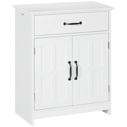 Bathroom Cabinet, 2 Doors, Adjustable Shelves, 23.6"x11.8"x29.5", White Bathroom Cabinets White at Gallery Canada