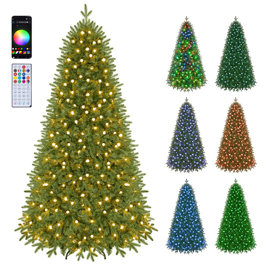 6.3 FT Smart Christmas Tree 230 RGB LED Lights, Green Christmas Tree Green at Gallery Canada