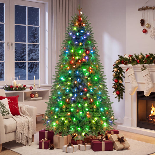 6.3 FT Smart Christmas Tree 230 RGB LED Lights, Green Christmas Tree Green at Gallery Canada