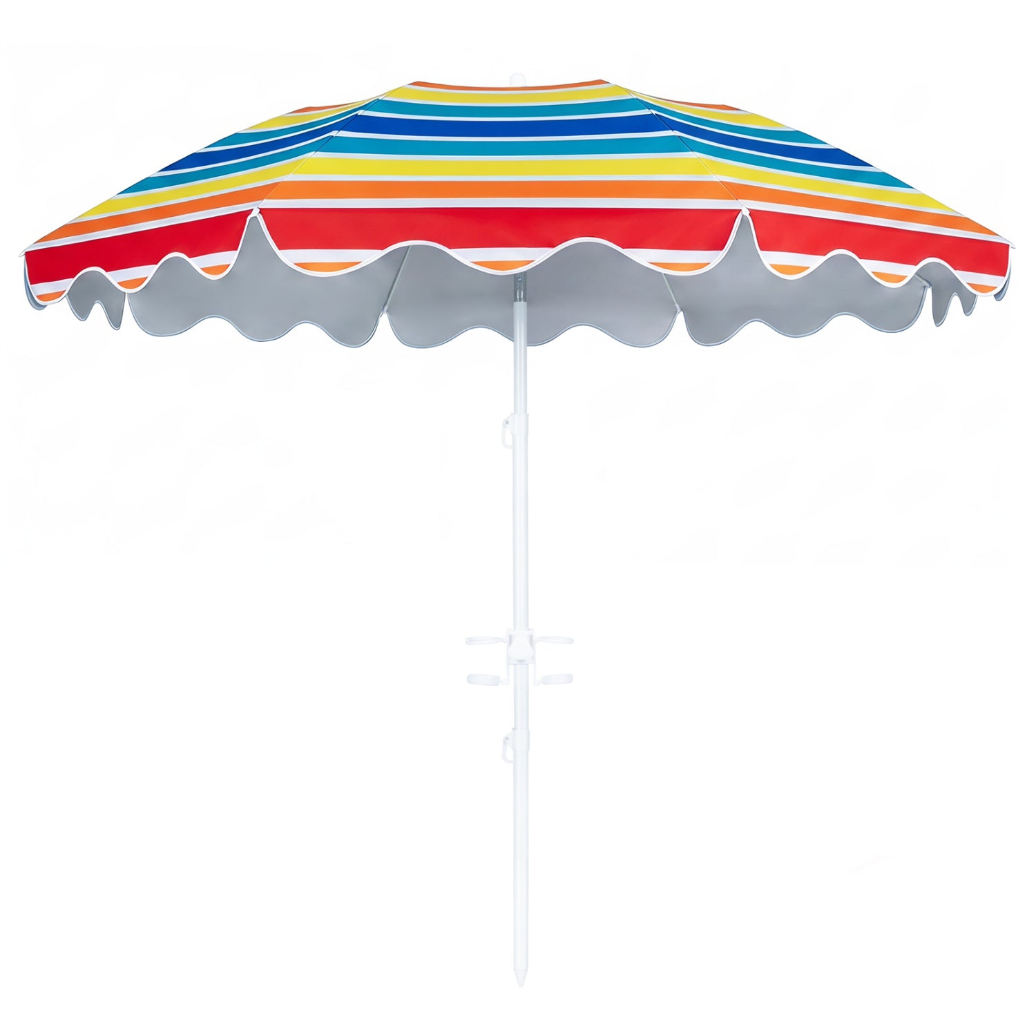 6.5 FT Beach Umbrella UPF 50+ with Sand Anchor, Multicolor Outdoor Umbrellas Multicolor at Gallery Canada