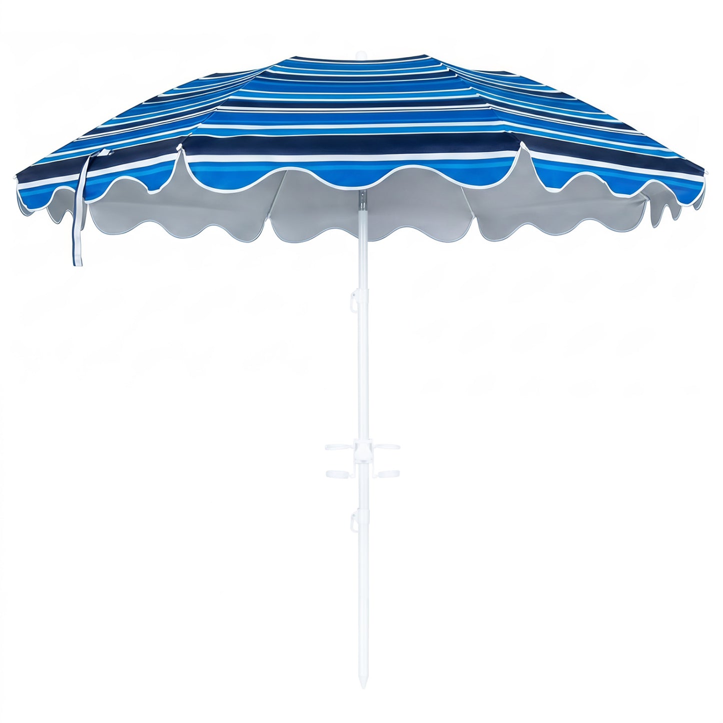 6.5 FT Beach Umbrella UPF 50+ with Sand Anchor, Navy Outdoor Umbrellas at Gallery Canada