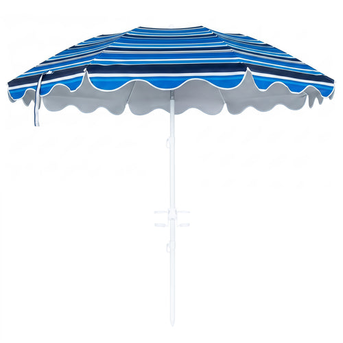 6.5 FT Beach Umbrella UPF 50+ with Sand Anchor, Navy