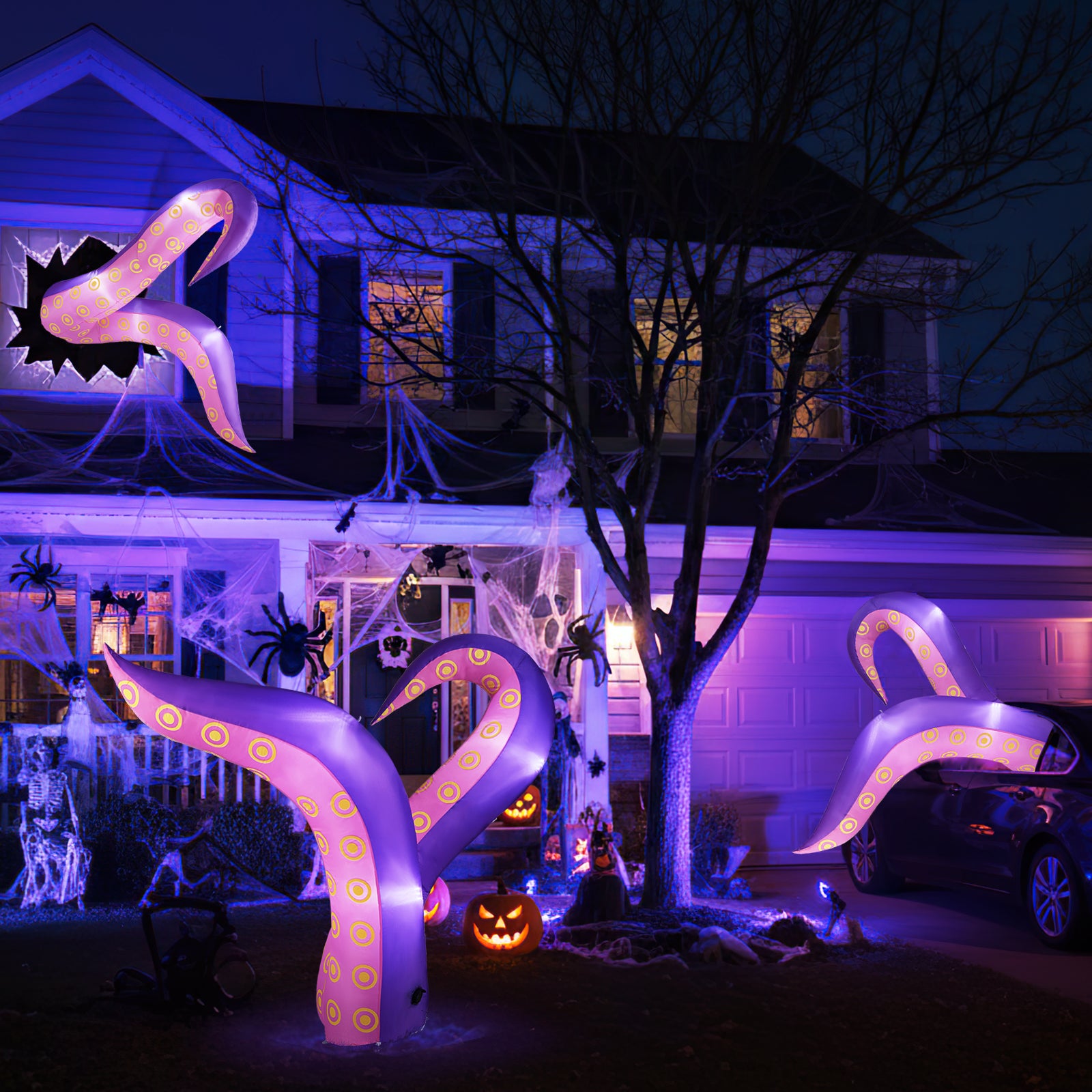 6.5 Ft Inflatable Tentacles with LED Lights and Suction Cups Halloween at Gallery Canada