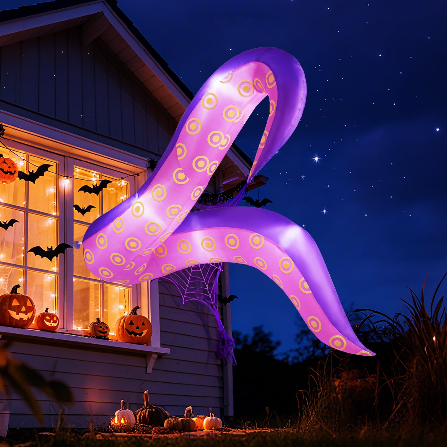 6.5 Ft Inflatable Tentacles with LED Lights and Suction Cups Halloween at Gallery Canada