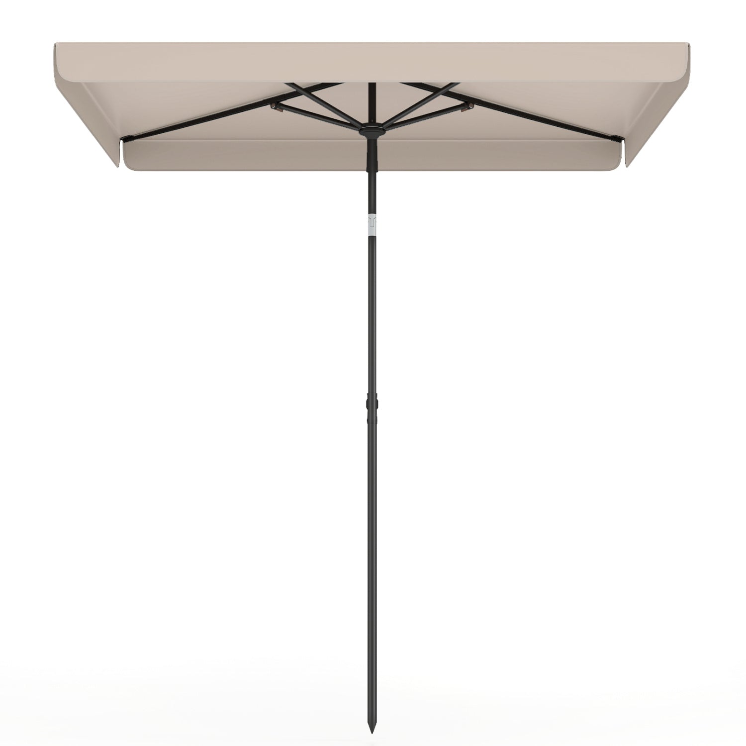6.5 X 4.3 Ft Rectangular Outdoor Umbrella, Beige Outdoor Umbrellas at Gallery Canada