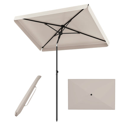 6.5 X 4.3 Ft Rectangular Outdoor Umbrella, Beige