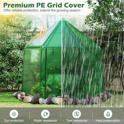 6.5 x 5.6 x 6.2 FT Mini Walk-in Greenhouse Portable Outdoor Warm House for Winter with PE Cover, Green Greenhouses at Gallery Canada