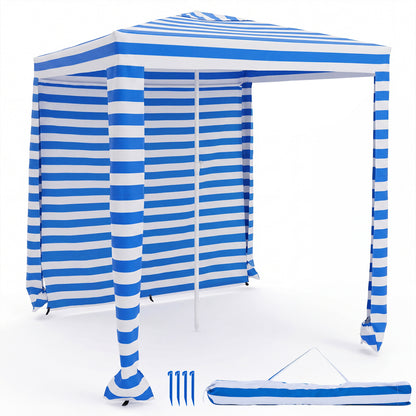 6.6 x 6.6 Feet Foldable Beach Canopy With Carry Bag, Navy Canopies at Gallery Canada