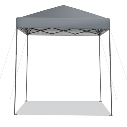 Tente parapluie extérieure pliable de 6,6 x 6,6 pieds, UPF 50+, gris