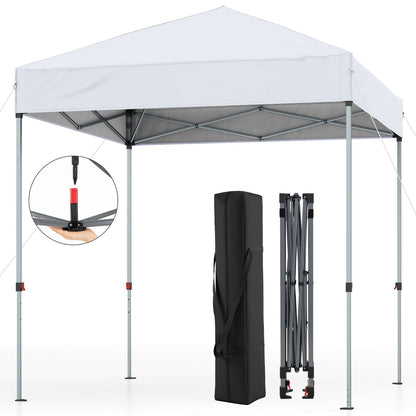 Tente parapluie pop-up extérieure de 6,6 x 6,6 pieds, UPF 50+, blanche