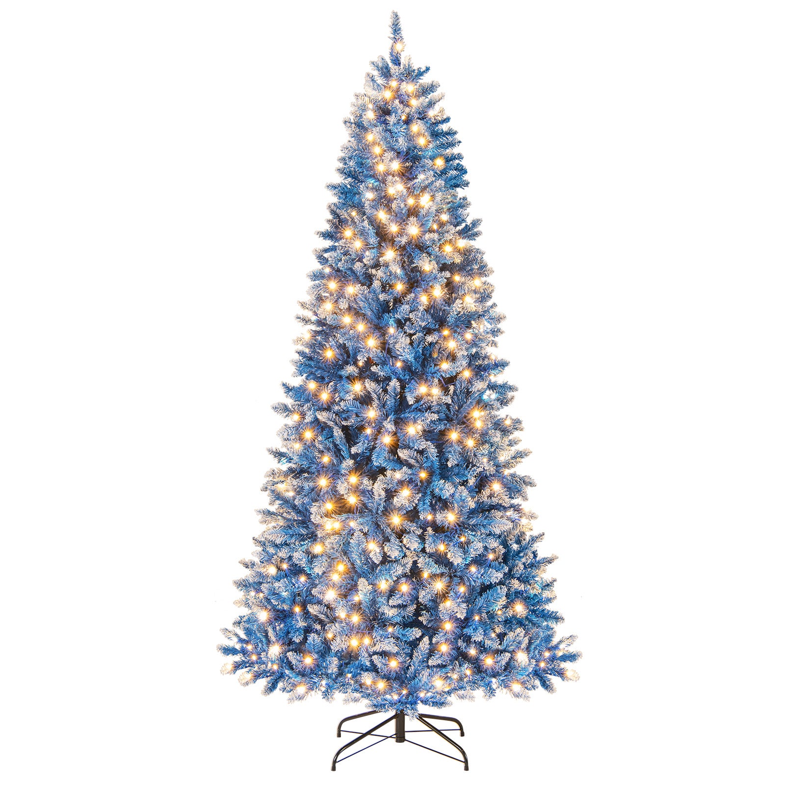 6/7/8/9 FT Artificial Christmas Tree with 767 Snowy Branch Tips-7 FT, Blue Christmas Tree Blue at Gallery Canada