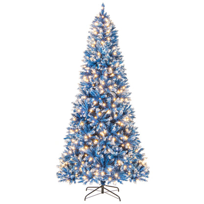 6/7/8/9 FT Artificial Christmas Tree with 767 Snowy Branch Tips-8 FT, Blue Christmas Tree Blue at Gallery Canada