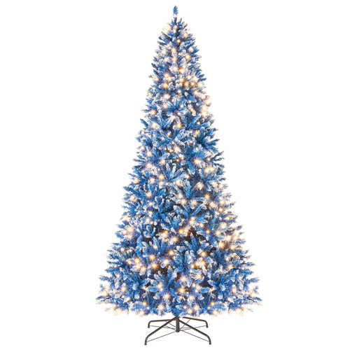 Artificial Christmas Tree, 9 FT, 767 Snowy Branch Tips, Blue