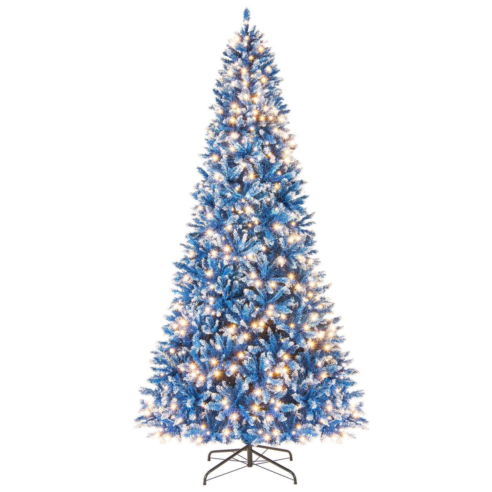 6/7/8/9 FT Artificial Christmas Tree with 767 Snowy Branch Tips-9 FT, Blue Christmas Tree Blue at Gallery Canada