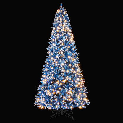 6/7/8/9 FT Artificial Christmas Tree with 767 Snowy Branch Tips-9 FT, Blue Christmas Tree at Gallery Canada