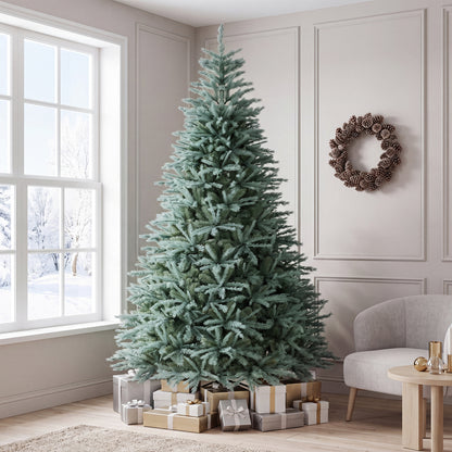 8 Ft Artificial Spruce Christmas Tree with 1765 Tips, Blue & Green