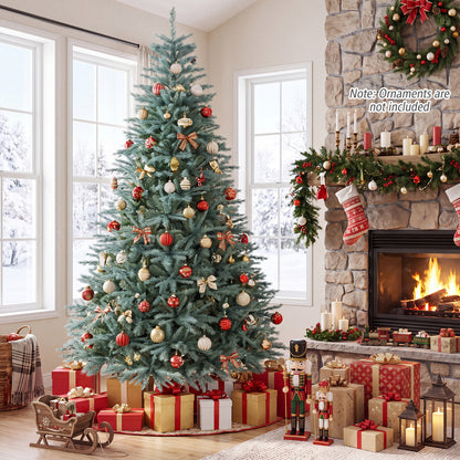8 Ft Artificial Spruce Christmas Tree with 1765 Tips, Blue & Green