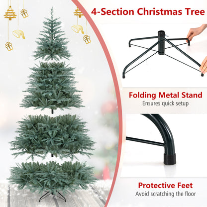 8 Ft Artificial Spruce Christmas Tree with 1765 Tips, Blue & Green
