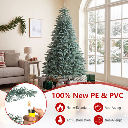 8 Ft Artificial Spruce Christmas Tree with 1765 Tips, Blue & Green