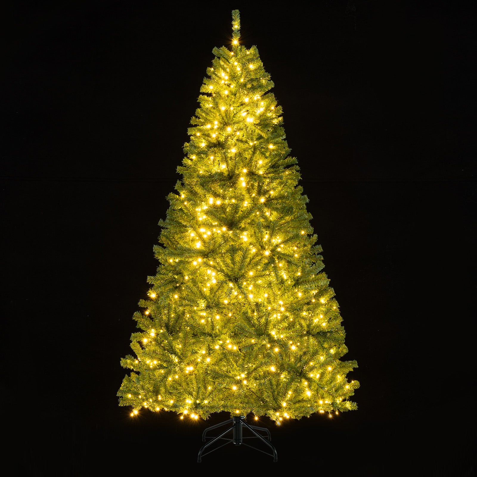 6/7/8 FT Pre-Lit Artificial Christmas Tree with Remote Control and LED Lights-7ft, Green Christmas Tree at Gallery Canada