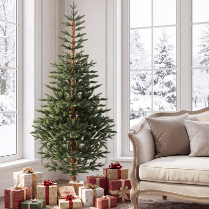 6/7/8 FT Pre-Lit Artificial Christmas Tree with 250/290/330 Warm White LED Lights-6 FT, Green