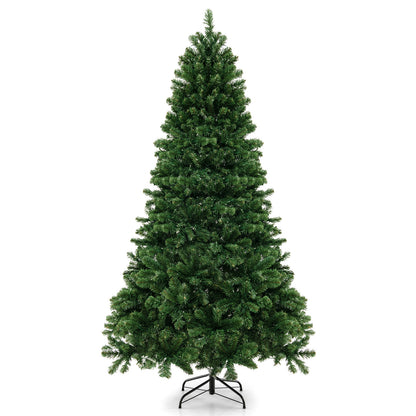 7 Ft Hinged Christmas Tree, PVC Branch Tips, Warm White LED Lights, Green Christmas Tree at Gallery Canada