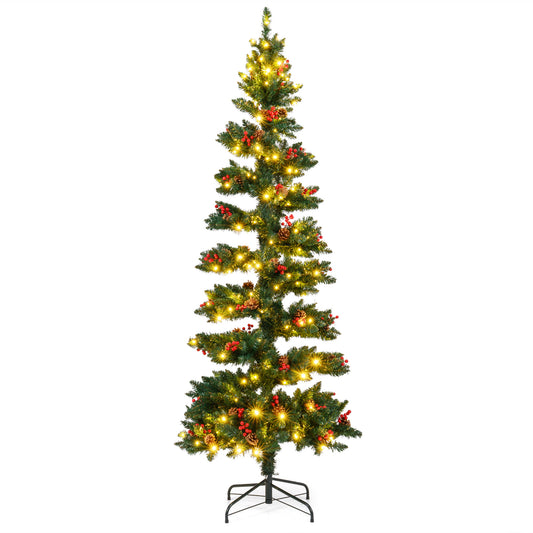 Pre-Lit Artificial Christmas Tree, 7 ft, 791 Branch Tips, 8 Modes, Green Christmas Tree Green at Gallery Canada
