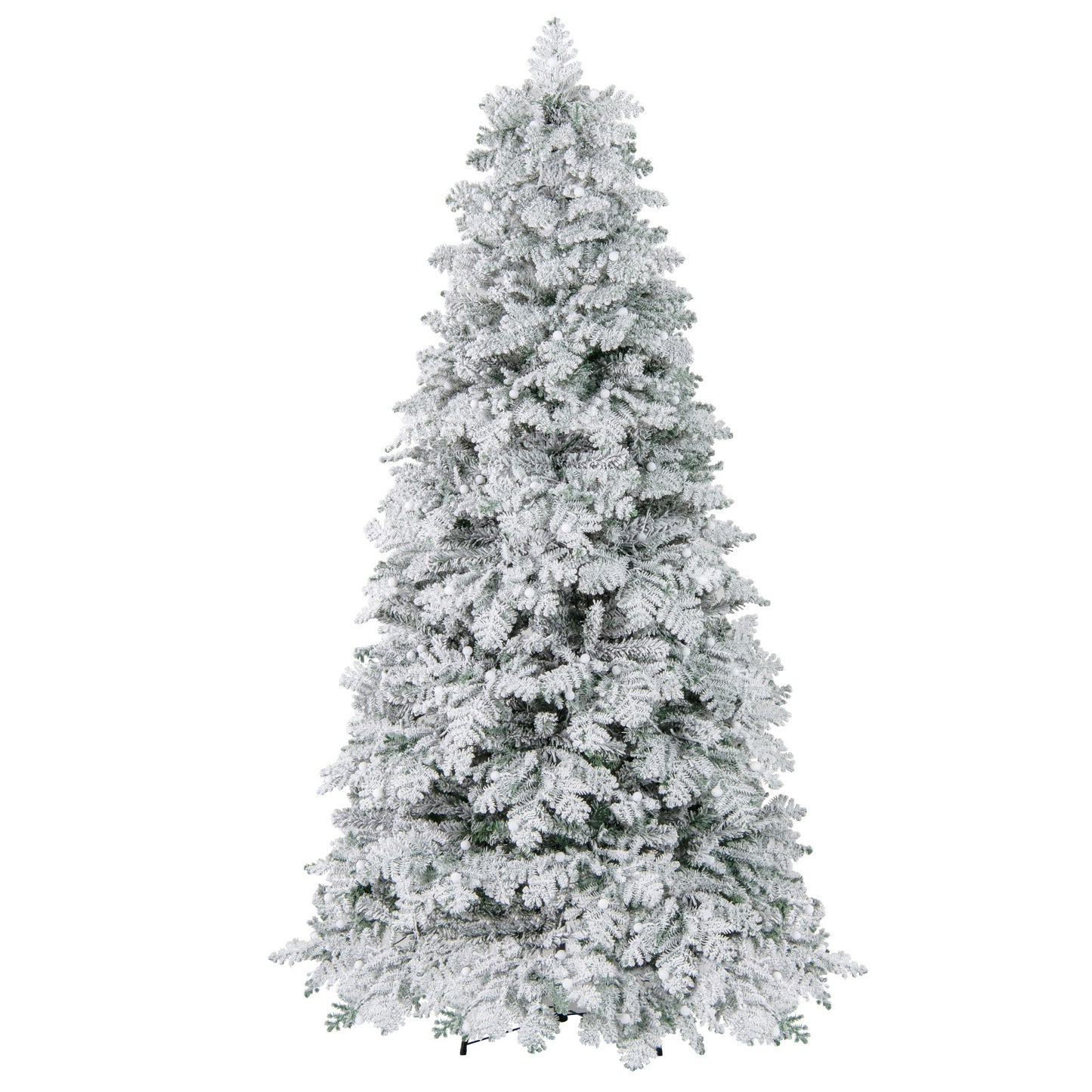 6/7 Feet Artificial Snow-Flocked Christmas Tree, Pre-Lit Hinged, Green Christmas Tree at Gallery Canada