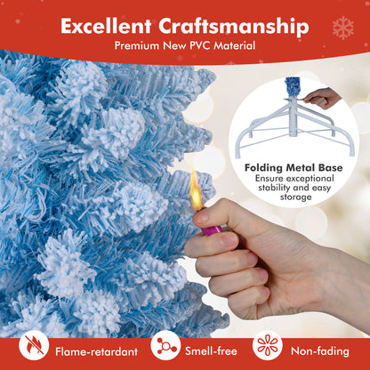 6 Feet Artificial Christmas Tree, 220 Warm White LED Lights, Blue Christmas Tree at Gallery Canada