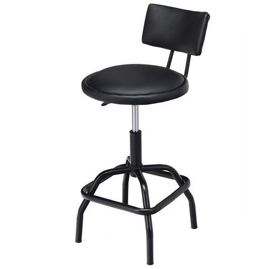 Adjustable Swivel Vintage PU Leather Bar Stool Bar Stools Black at Gallery Canada
