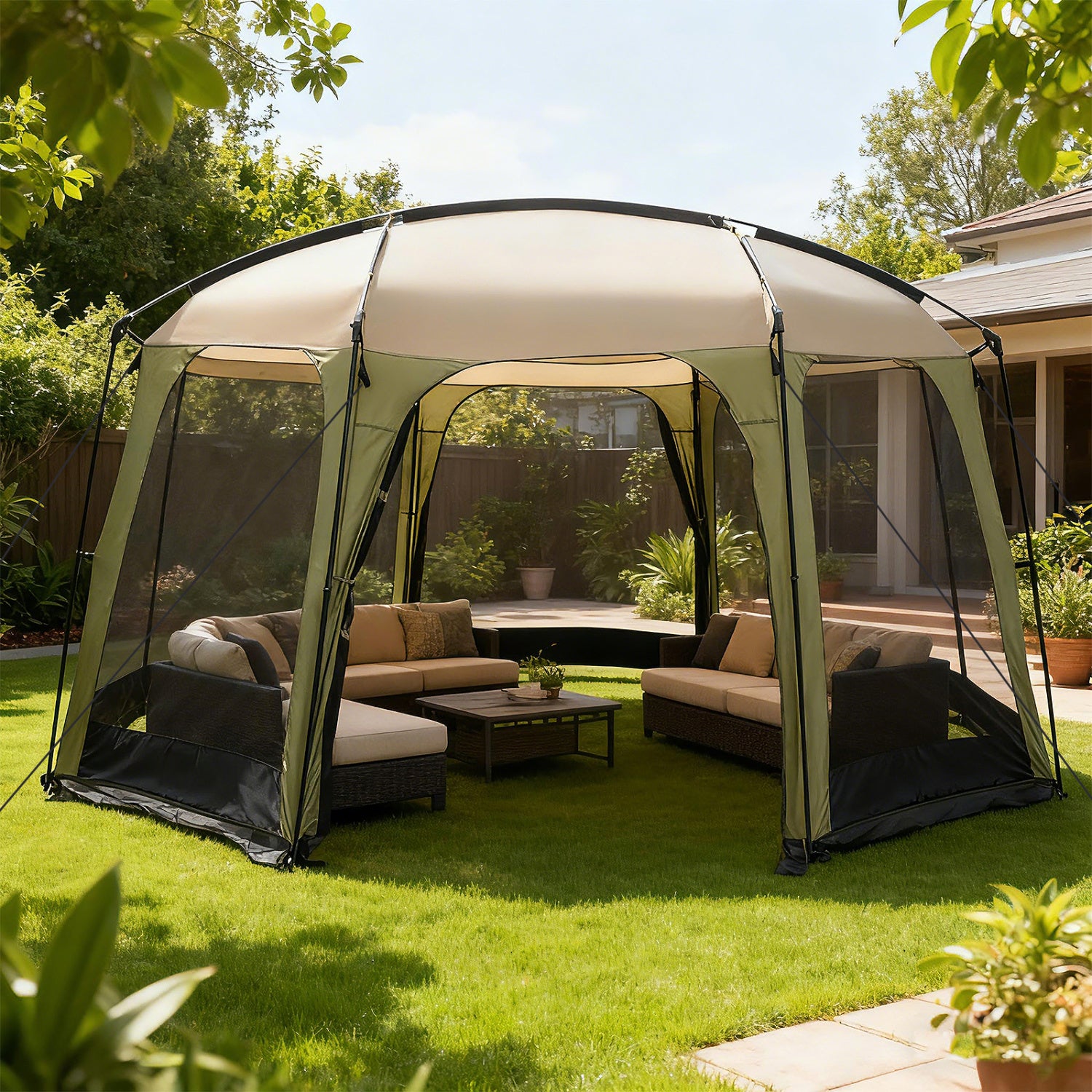 6-8 Person Netted Canopy Tent, Black Tents at Gallery Canada