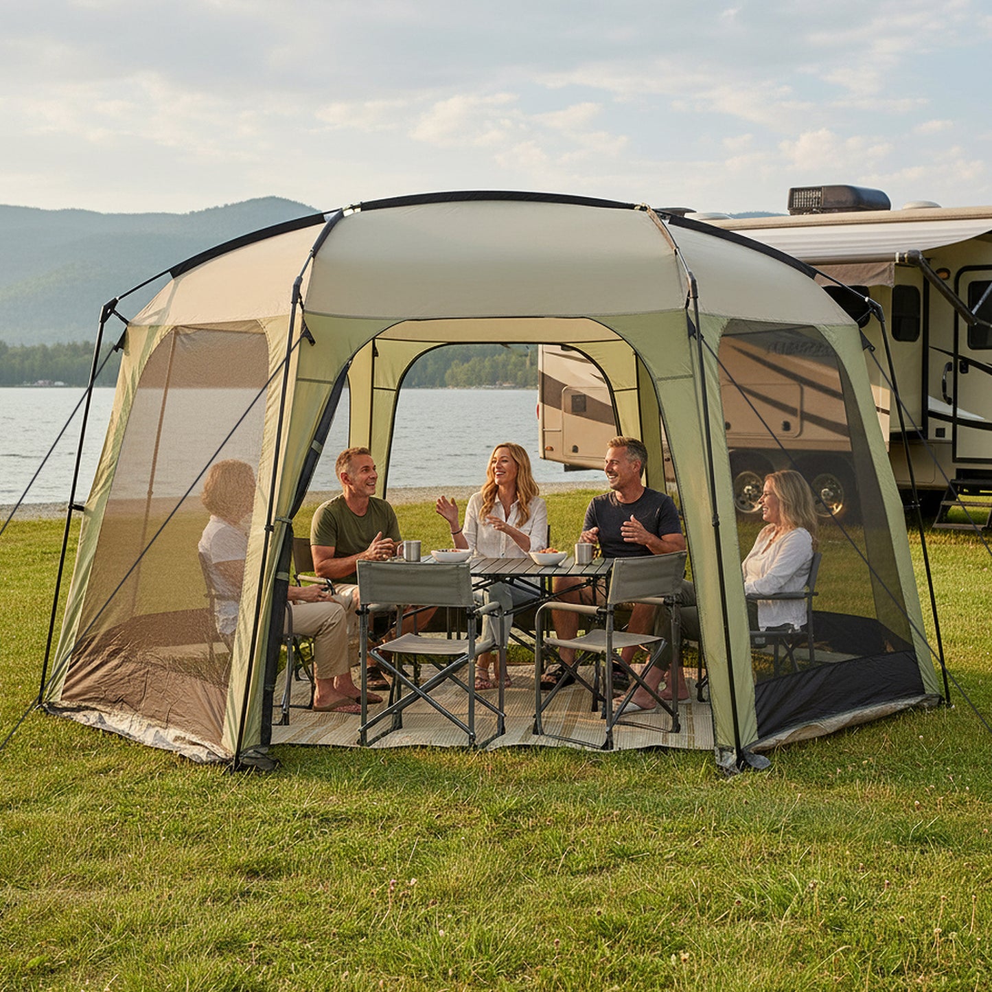 6-8 Person Netted Canopy Tent, Black Tents at Gallery Canada