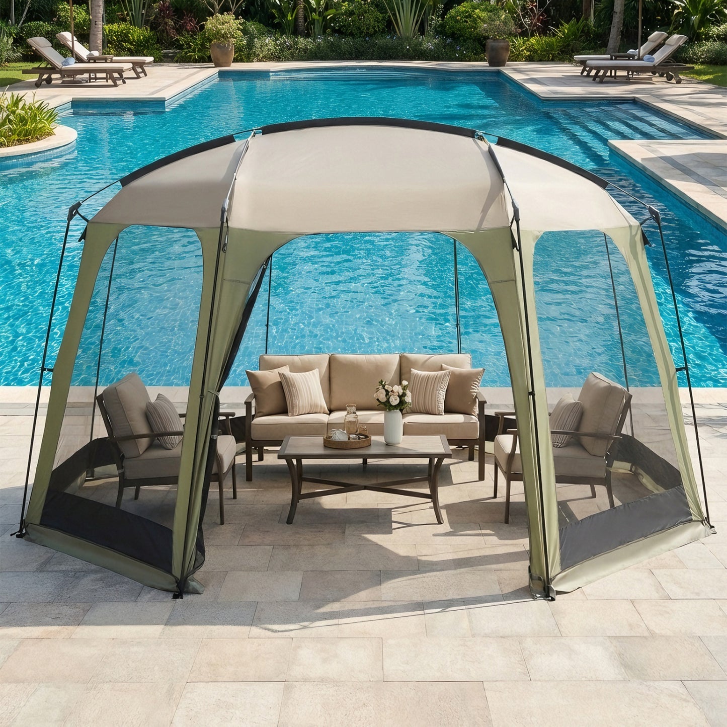 6-8 Person Netted Canopy Tent, Black Tents at Gallery Canada