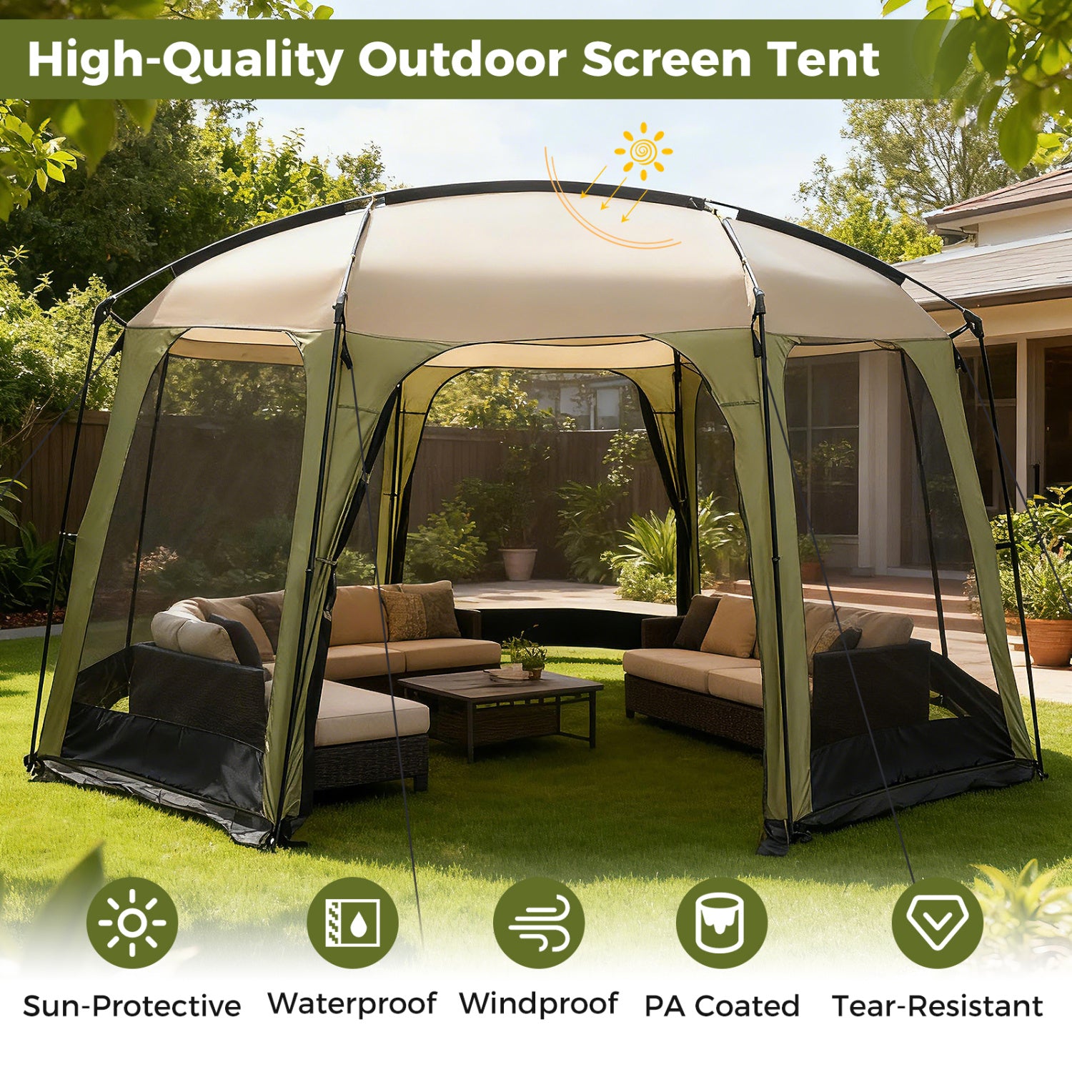 6-8 Person Netted Canopy Tent, Black Tents at Gallery Canada