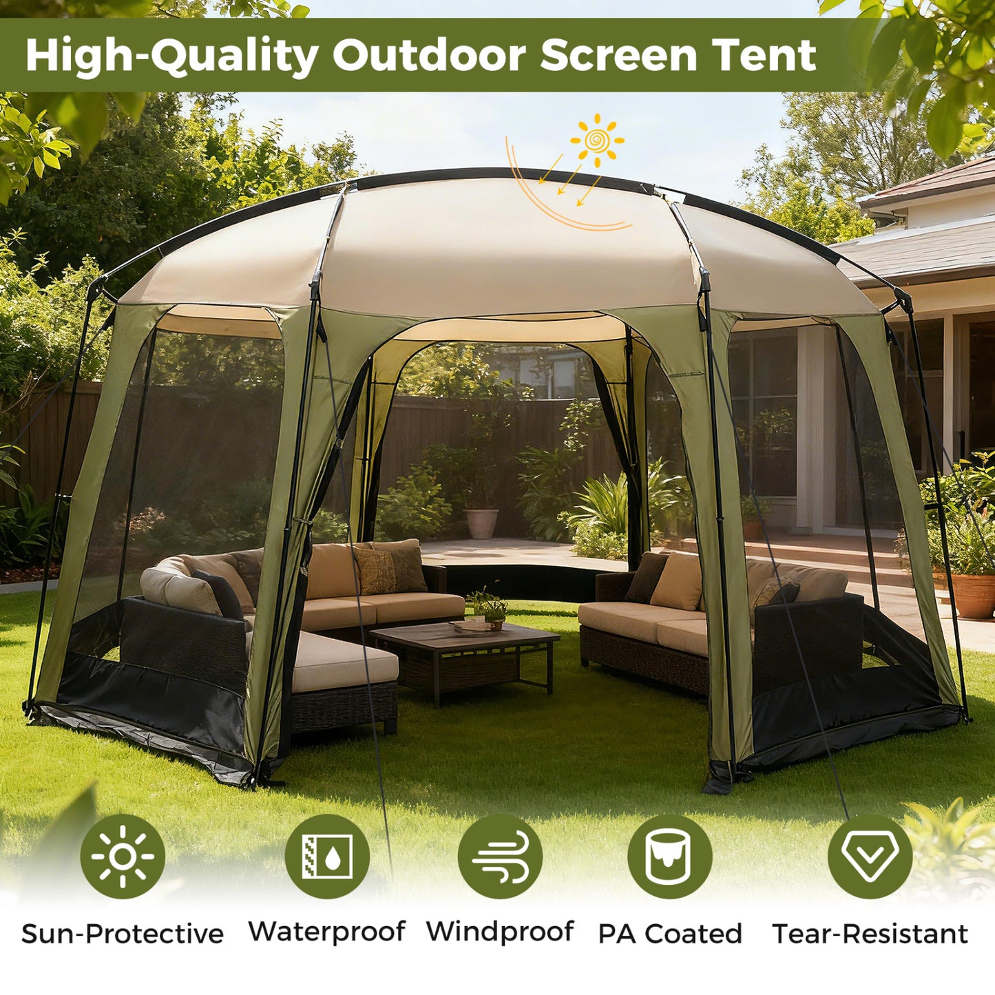 6-8 Person Netted Canopy Tent, Black Tents at Gallery Canada