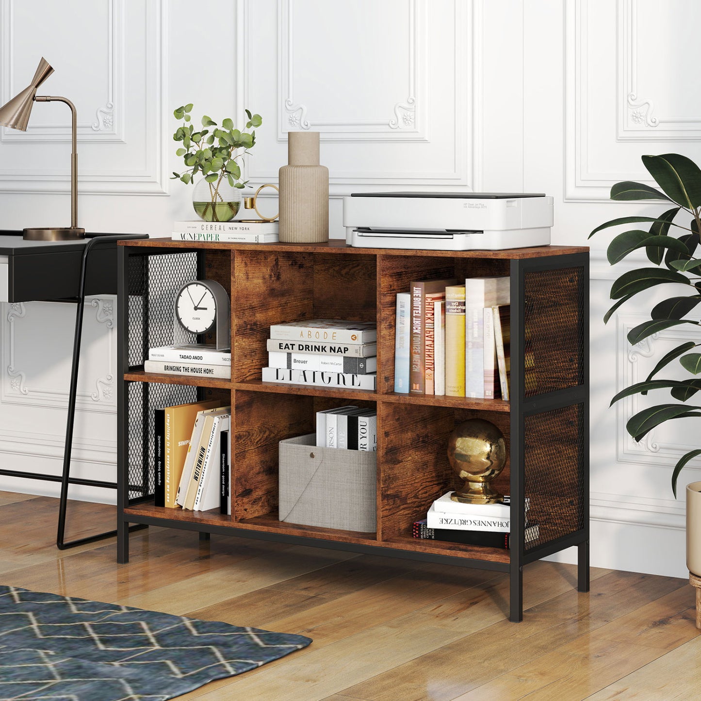 6 Cube Bookcase, 42" Wide, Horizontal Bookshelf Bookcases at Gallery Canada