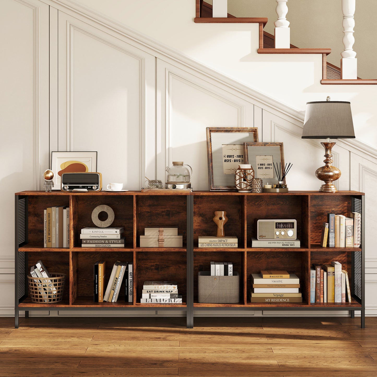 6 Cube Bookcase, 42" Wide, Horizontal Bookshelf Bookcases at Gallery Canada