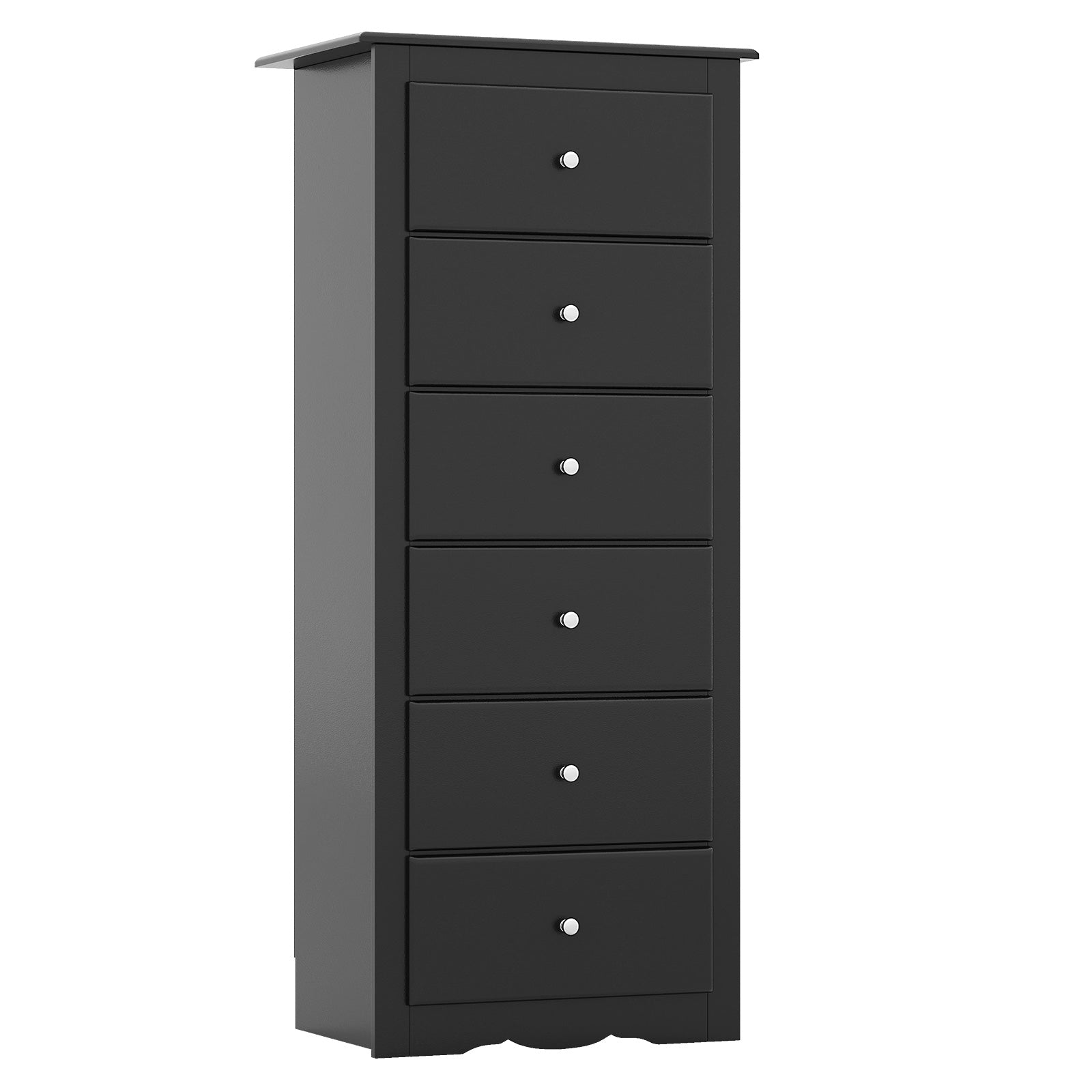 6 Drawers Chest Dresser Clothes Storage Bedroom Furniture Cabinet, Black Dressers & Chests at Gallery Canada