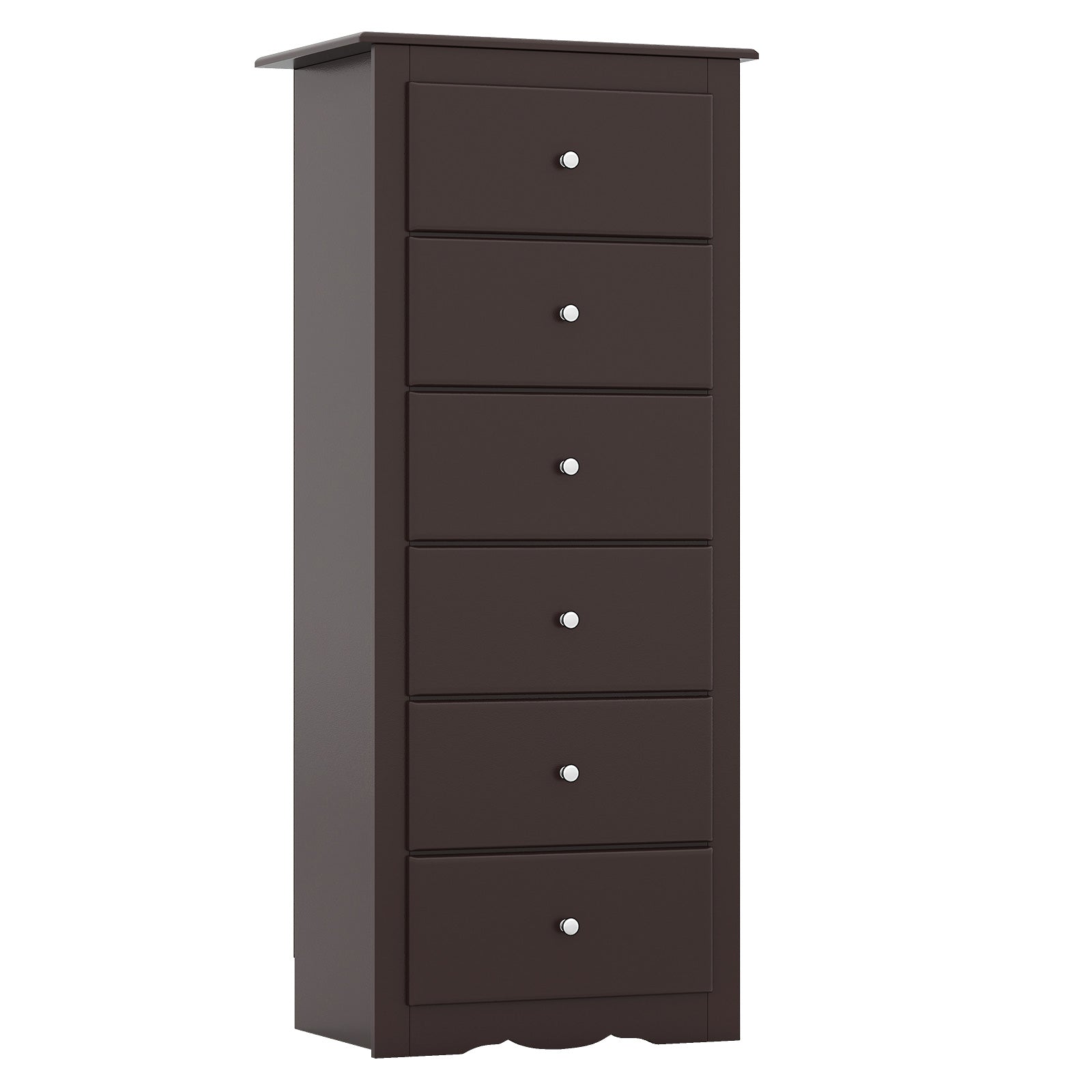 6 Drawers Chest Dresser Clothes Storage Bedroom Furniture Cabinet, Brown Dressers & Chests at Gallery Canada