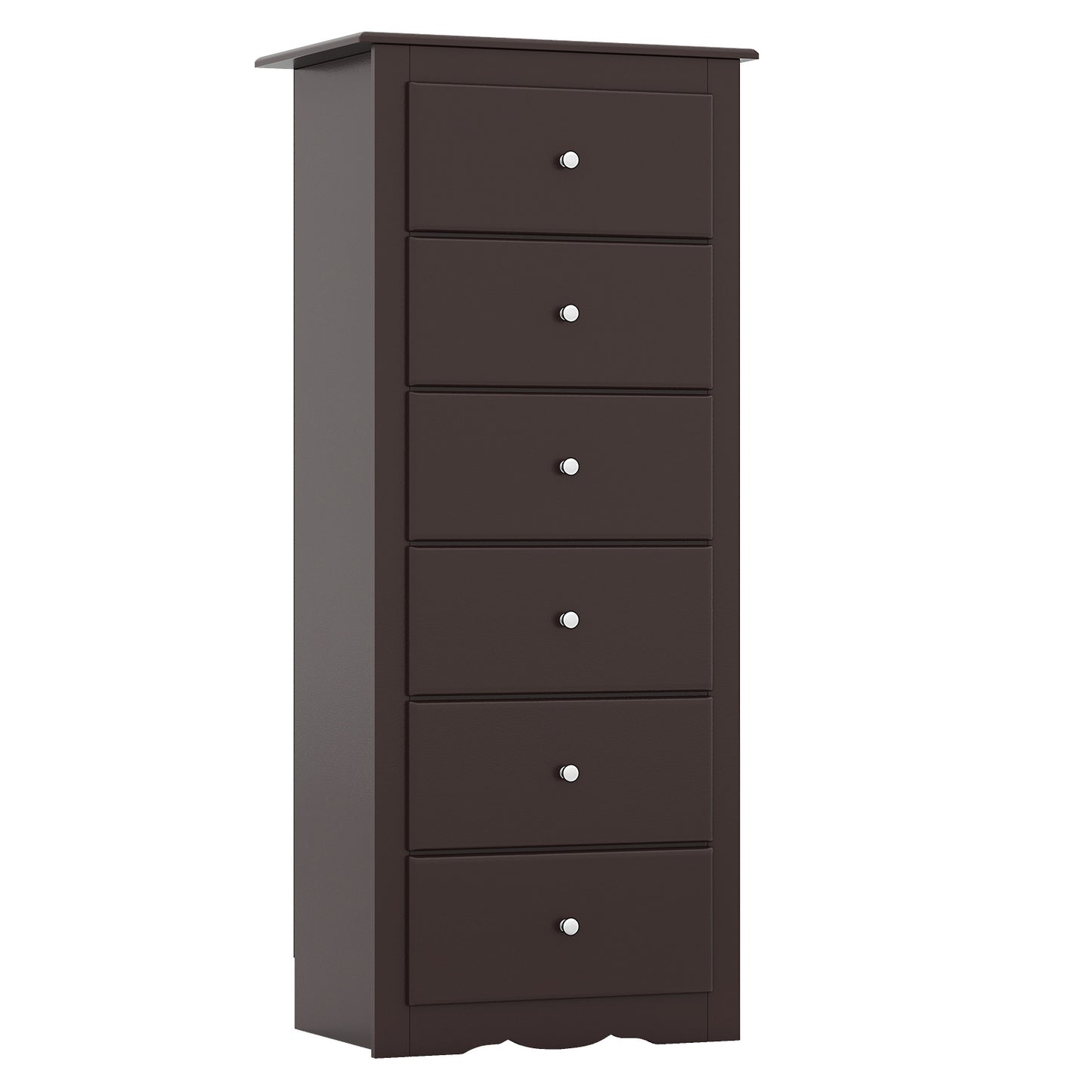 6 Drawers Chest Dresser Clothes Storage Bedroom Furniture Cabinet, Brown Dressers & Chests at Gallery Canada