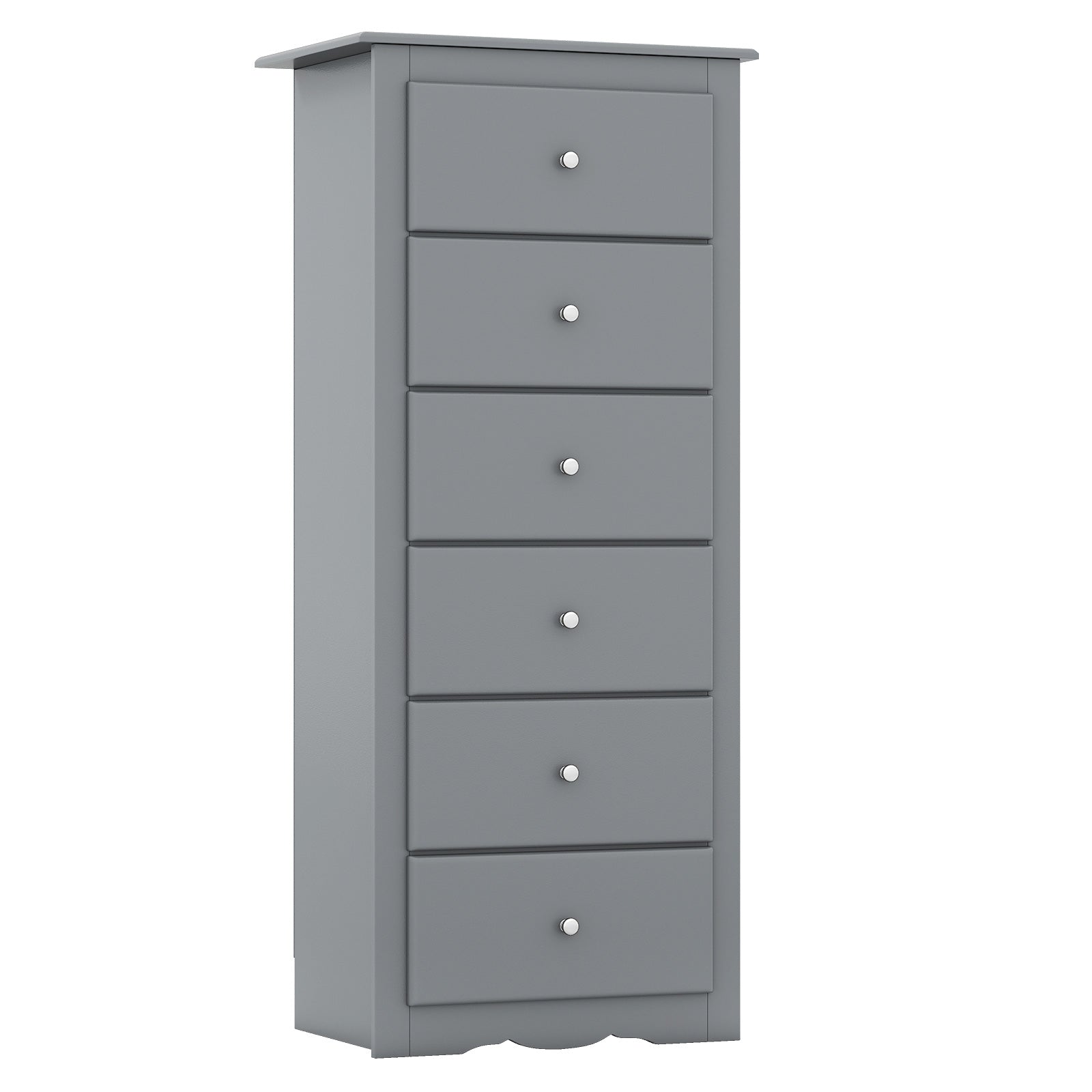 6 Drawers Chest Dresser Clothes Storage Bedroom Furniture Cabinet, Gray Dressers & Chests at Gallery Canada