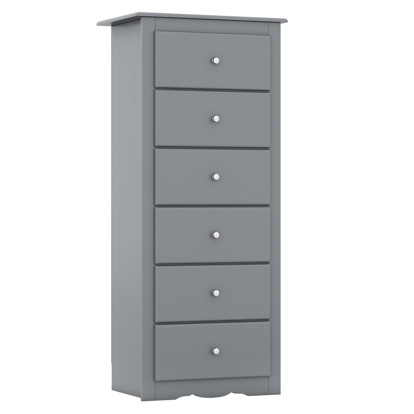 6 Drawers Chest Dresser Clothes Storage Bedroom Furniture Cabinet, Gray Dressers & Chests at Gallery Canada