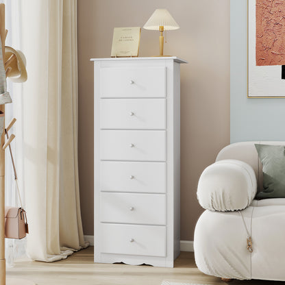 6 Drawers Chest Dresser Clothes Storage Bedroom Furniture Cabinet, White Dressers & Chests at Gallery Canada