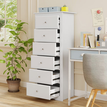 6 Drawers Chest Dresser Clothes Storage Bedroom Furniture Cabinet, White Dressers & Chests at Gallery Canada